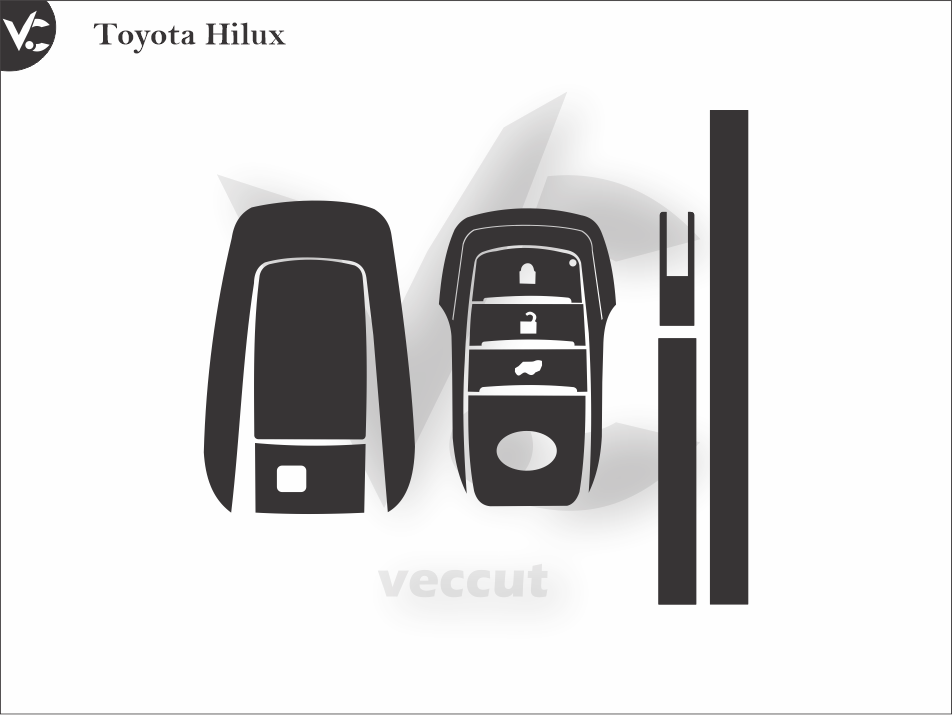 Toyota Hilux Wrap Cutting Template