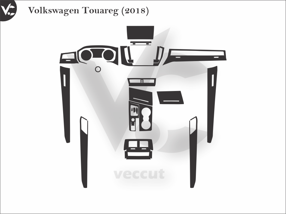 Volkswagen Touareg (2018) Wrap Cutting Template