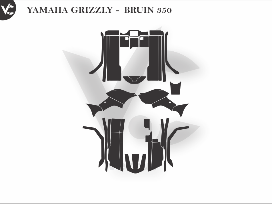 YAMAHA GRIZZLY - BRUIN 350 Wrap Cutting Template