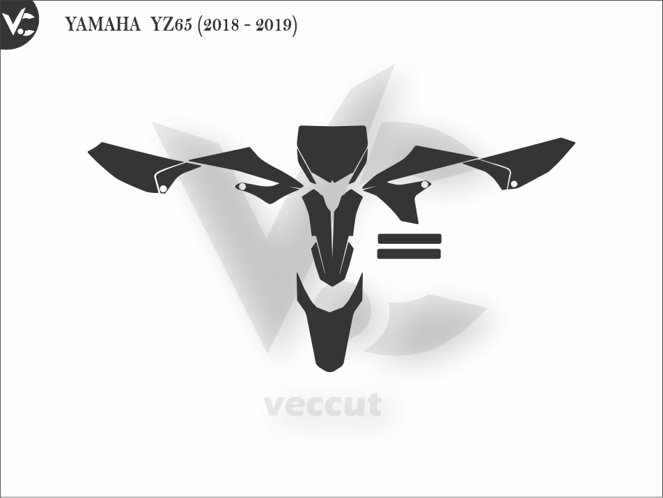 YAMAHA YZ65 (2018 - 2019) Wrap Cutting Template