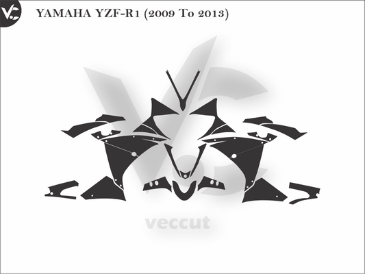 YAMAHA YZF-R1 (2009 To 2013) Wrap Cutting Template