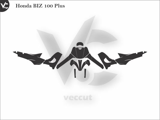 Honda BIZ 100 Plus Wrap Cutting Template