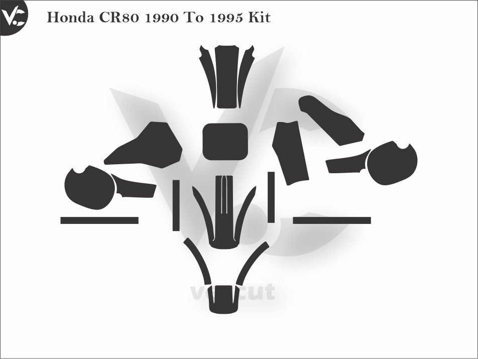 Honda CR80 1990 To 1995 Wrap Cutting Template Veccut Vec Cut Honda CR80 1990 To 1995 Wrap Cutting Template Veccut Vec Cut