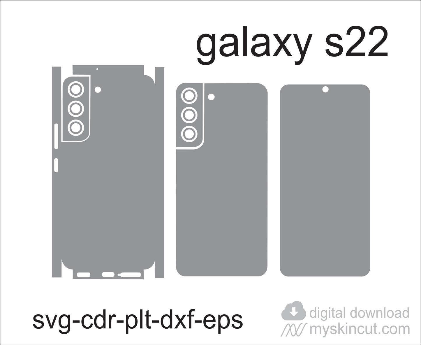 Samsung S22 bundel Skin Template Vector
