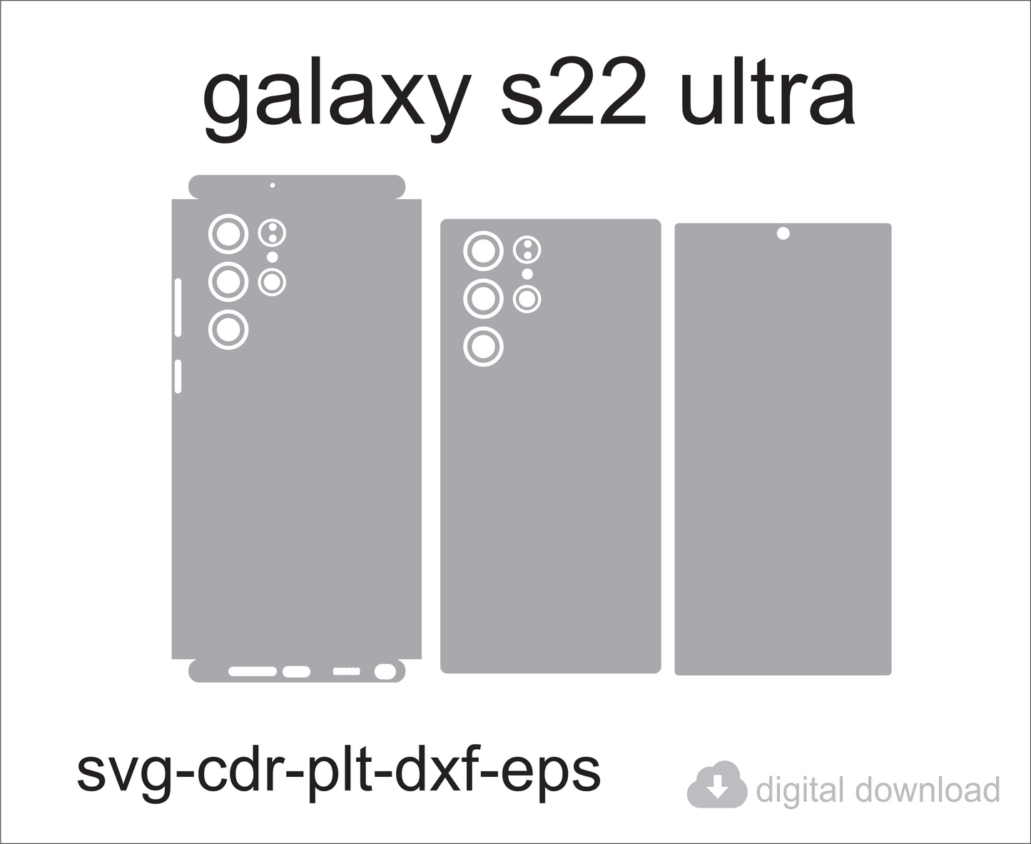 Samsung S22 bundel Skin Template Vector