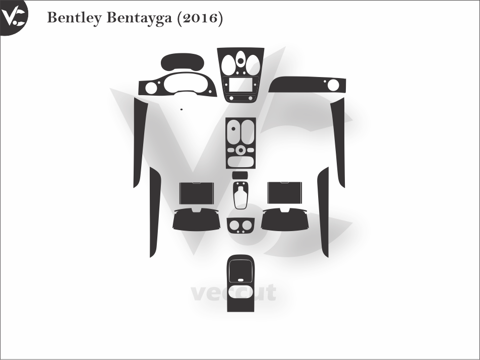 Bentley Bentayga (2016) Wrap Cutting Template