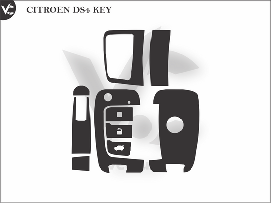 CITROEN DS4 KEY Car Key Wrap Cutting Template