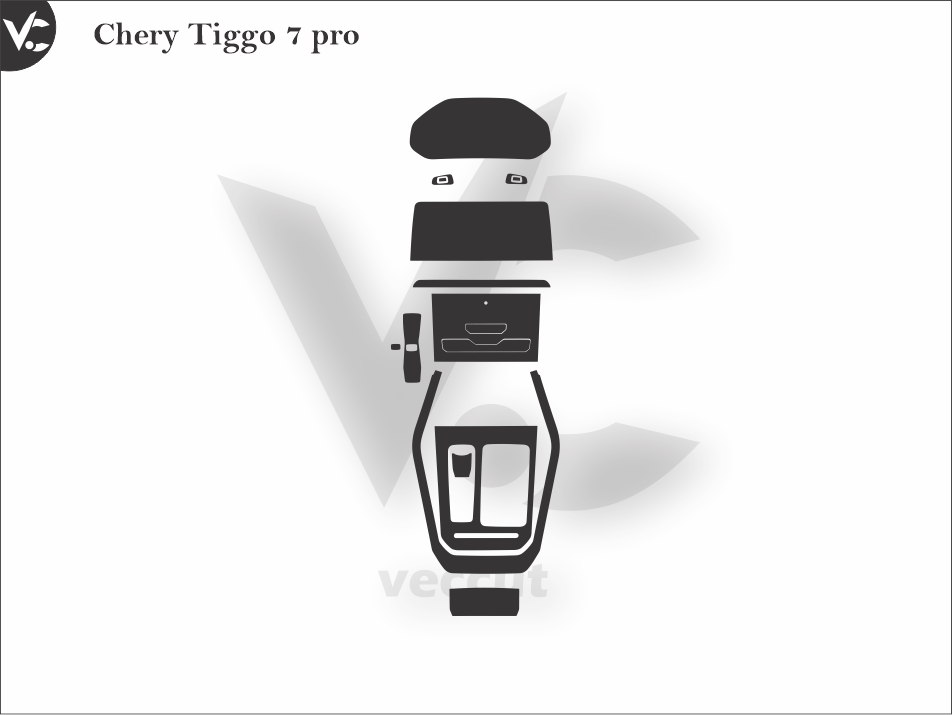 Chery Tiggo 7 pro Wrap Cutting Template