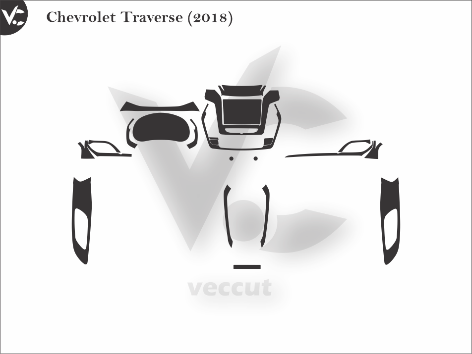 Chevrolet Traverse (2018) Wrap Cutting Template