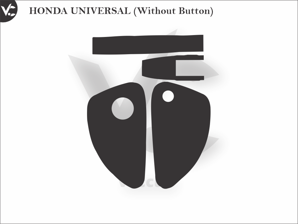 HONDA UNIVERSAL (Without Button) Wrap Cutting Template