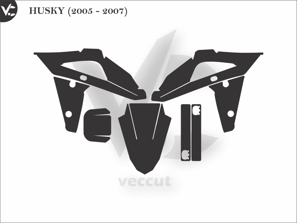 HUSKY (2005 - 2007) Wrap Cutting Template