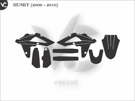 HUSKY (2009 - 2010) Wrap Cutting Template