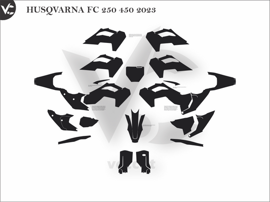 HUSQVARNA FC 250 450 2023 Wrap Cutting Template