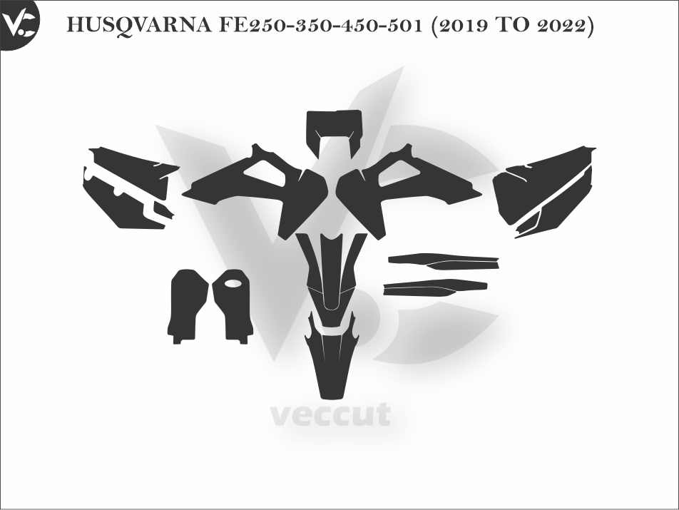 HUSQVARNA FE250-350-450-501 (2019 TO 2022) Wrap Cutting Template