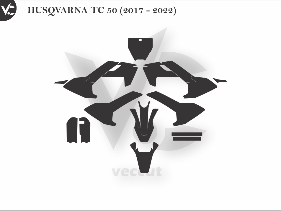 HUSQVARNA TC 50 (2017 - 2022) Wrap Cutting Template