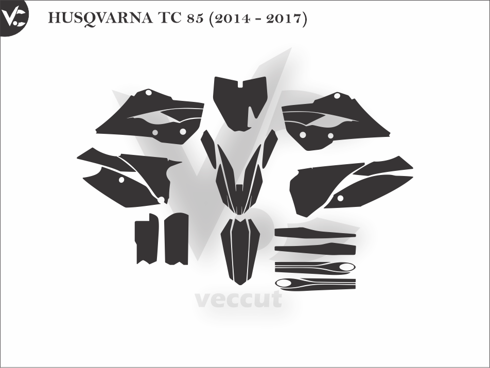HUSQVARNA TC 85 (2014 - 2017) Wrap Cutting Template