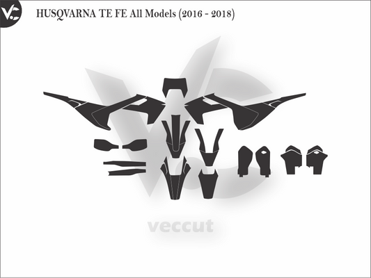 HUSQVARNA TE FE All Models (2016 - 2018) Wrap Cutting Template