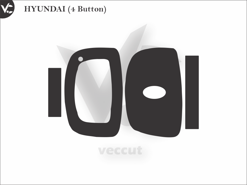 HYUNDAI (4 Button) Wrap Cutting Template