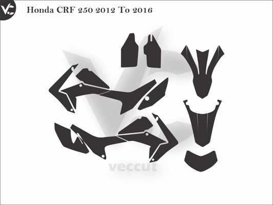 Honda CRF 250 2012 To 2016 Wrap Cutting Template