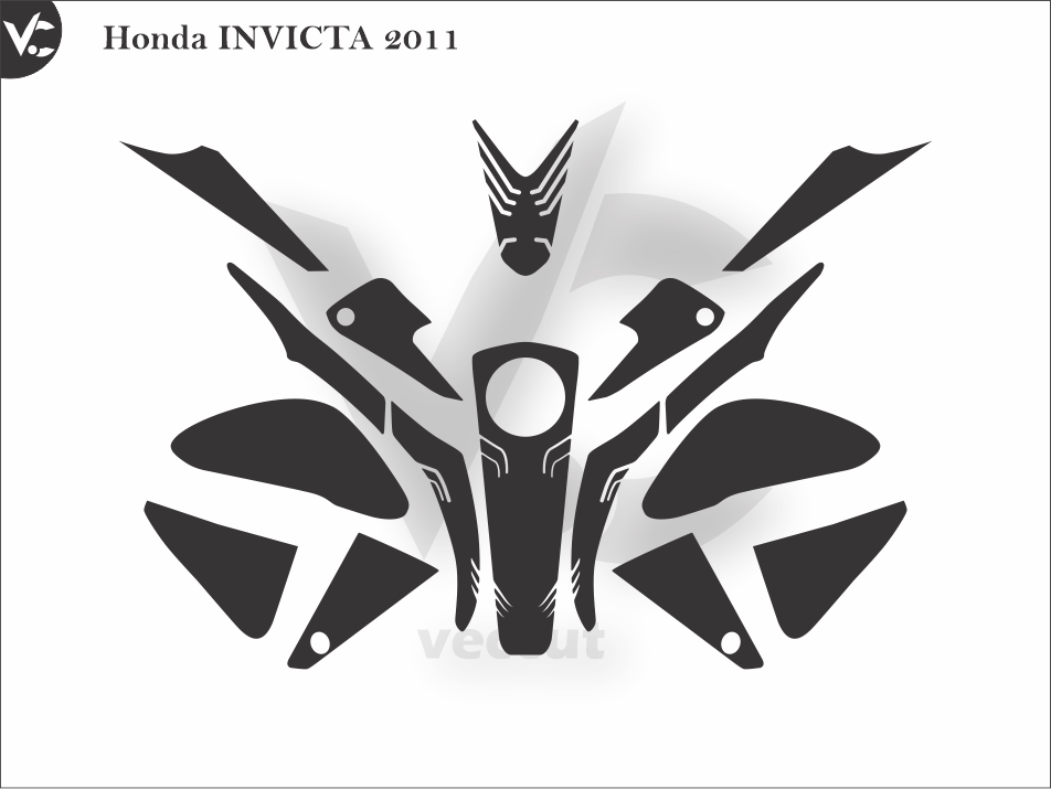 Honda INVICTA 2011 Wrap Cutting Template