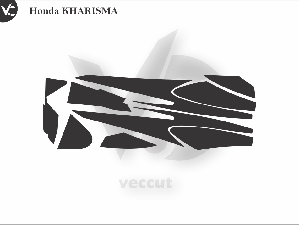 Honda KHARISMA Wrap Cutting Template