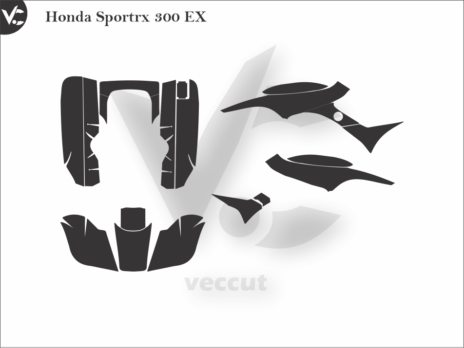 Honda Sportrx 300 EX Wrap Cutting Template
