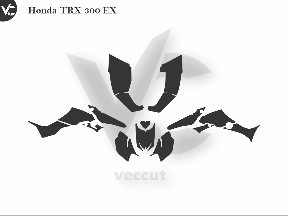 Honda TRX 300 EX Wrap Cutting Template