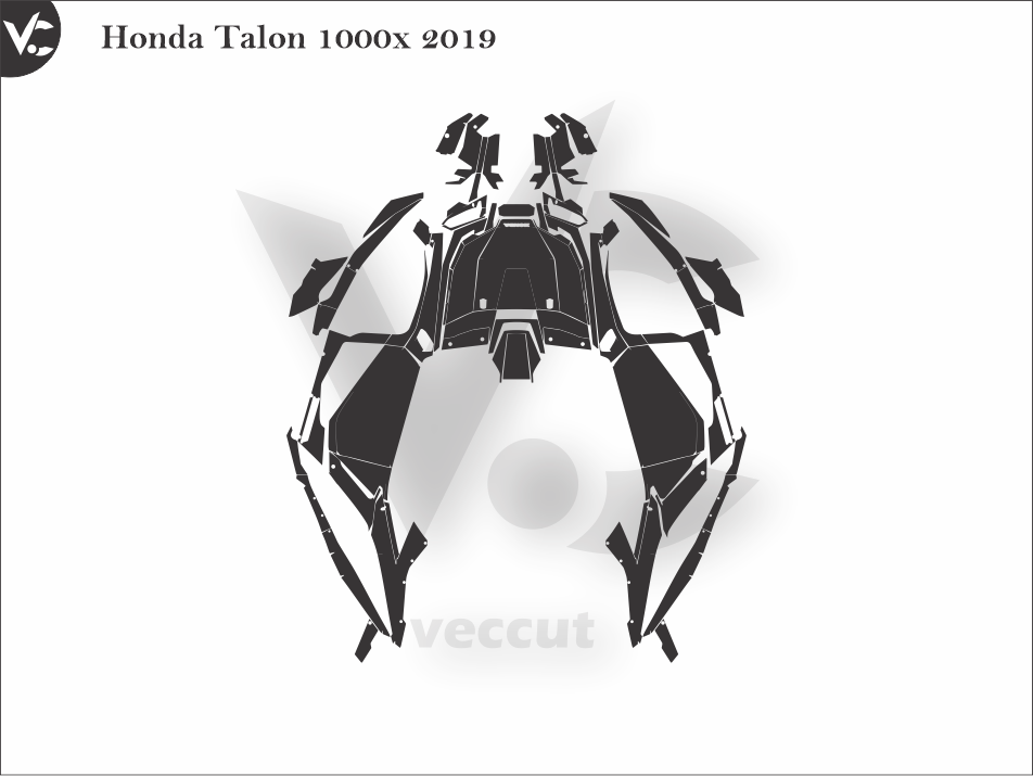 Honda Talon 1000x 2019 Wrap Cutting Template