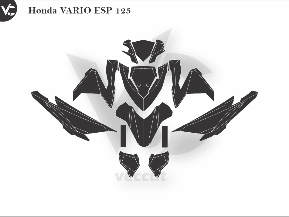 Honda VARIO ESP 125 Wrap Cutting Template