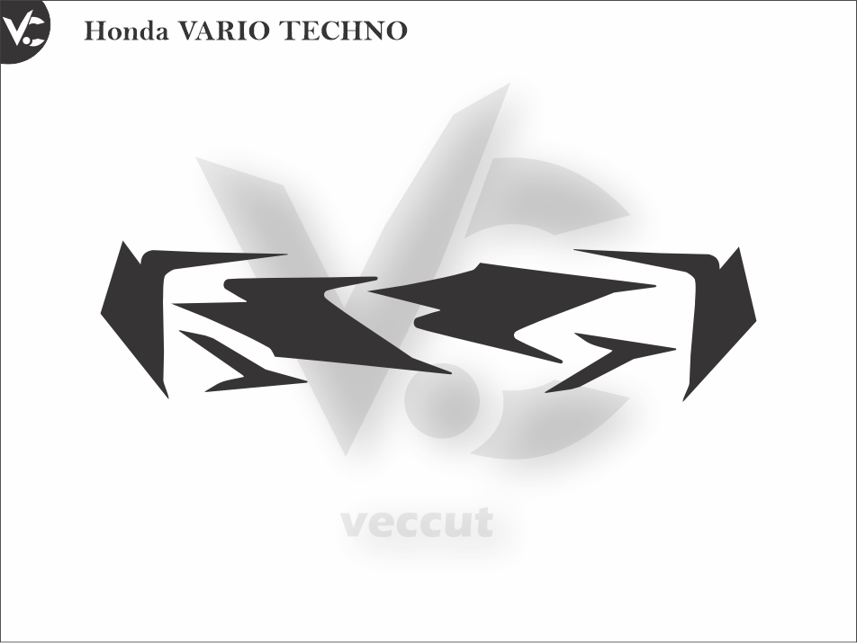 Honda VARIO TECHNO Wrap Cutting Template