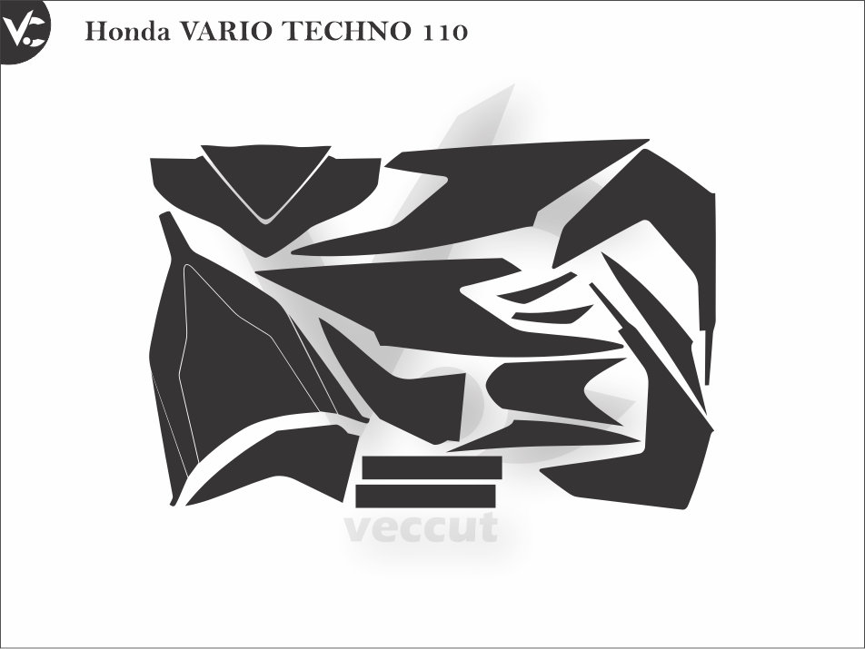 Honda VARIO TECHNO 110 Wrap Cutting Template