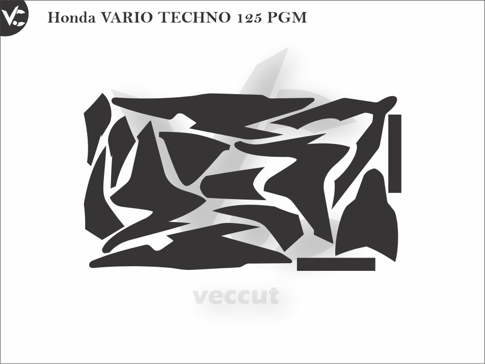 Honda VARIO TECHNO 125 PGM Wrap Cutting Template