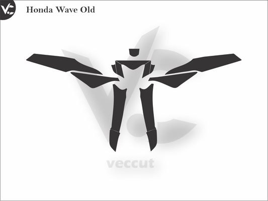 Honda Wave Old Wrap Cutting Template
