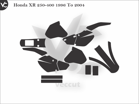 Honda XR 250-400 1996 To 2004 Wrap Cutting Template