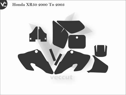 Honda XR50 2000 To 2003 Wrap Cutting Template