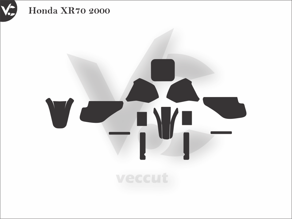 Honda XR70 2000 Wrap Cutting Template