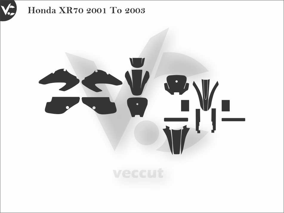 Honda XR70 2001 To 2003 Wrap Cutting Template