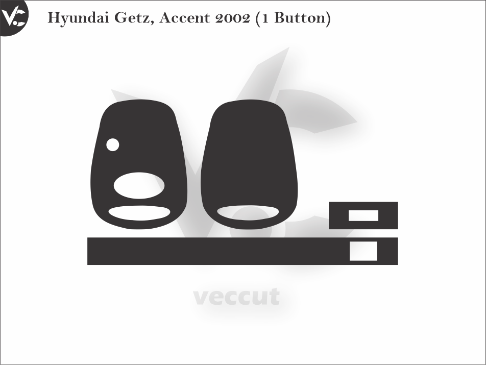 Hyundai Getz, Accent 2002 (1 Button) Wrap Cutting Template