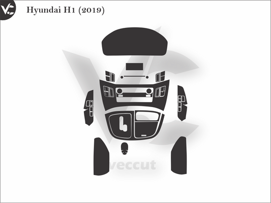 Hyundai H1 (2019) Wrap Cutting Template