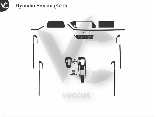 Hyundai Sonata (2019) Wrap Cutting Template