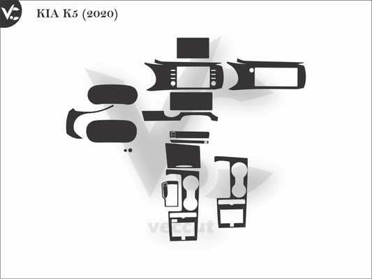 KIA K5 (2020) Wrap Cutting Template