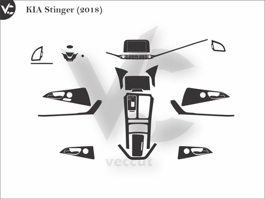 KIA Stinger (2018) Wrap Cutting Template