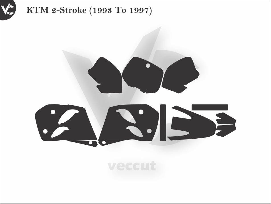 KTM 2-Stroke (1993 To 1997) Wrap Cutting Template