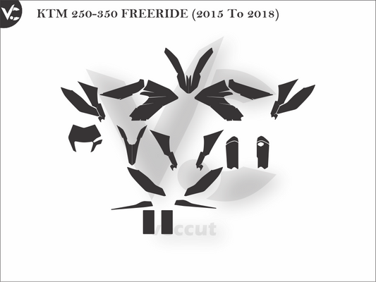 KTM 250-350 FREERIDE (2015 To 2018) Wrap Cutting Template