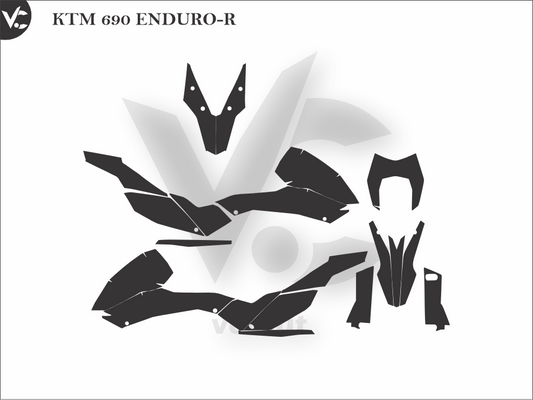 KTM 690 ENDURO-R Wrap Cutting Template