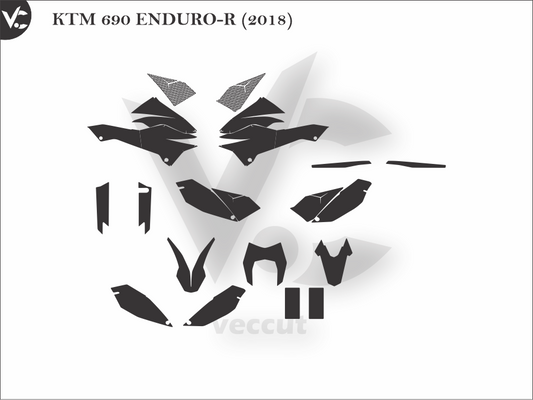 KTM 690 ENDURO-R (2018) Wrap Cutting Template