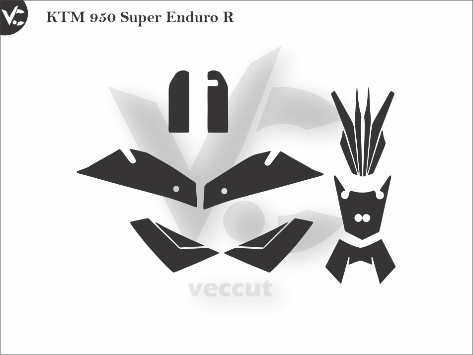 KTM 950 Super Enduro R Wrap Cutting Template