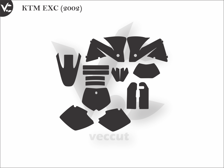 KTM EXC (2002) Wrap Cutting Template