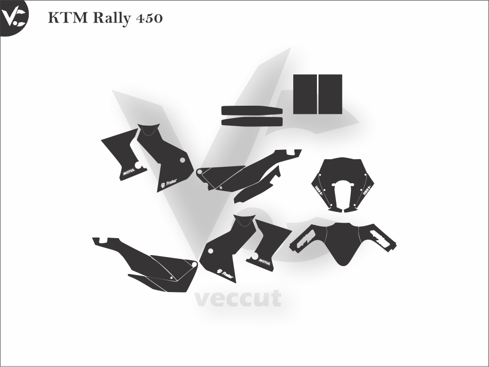 KTM Rally 450 Wrap Cutting Template