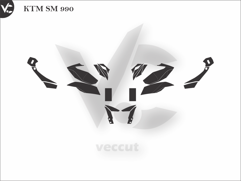 KTM SM 990 Wrap Cutting Template